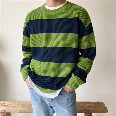 Renzo Romani - Striped Crewneck Sweater